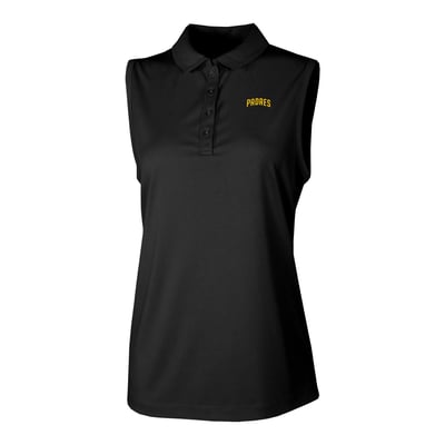 San Diego Padres Columbia Women's  Ace Flair Sleeveless Tank Polo - Black