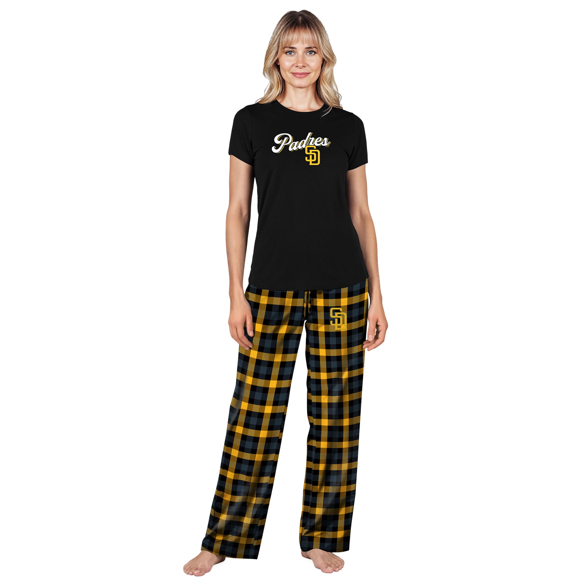 Ensemble de nuit Highland noir San Diego Padres Concepts Sport pour femmes