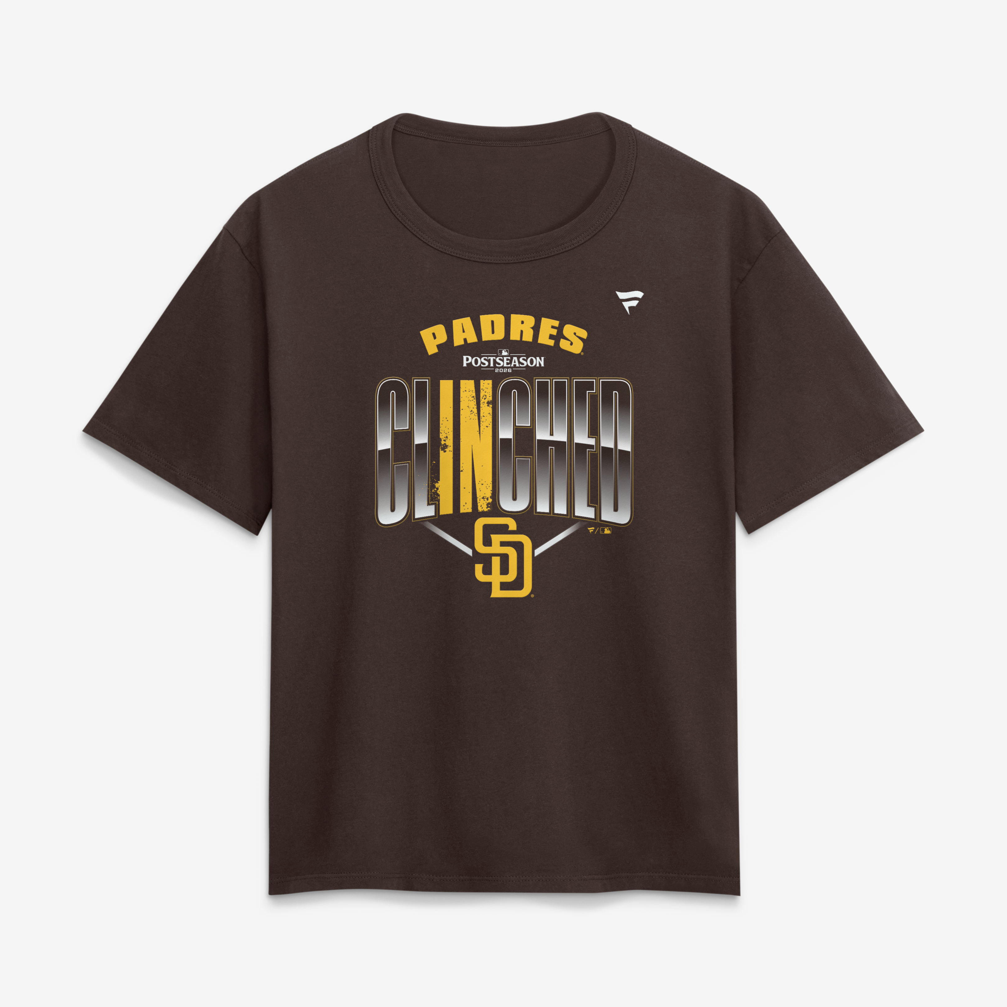 T-shirt Fanatics marron pour femmes, San Diego Padres, séries éliminatoires de la MLB 2026