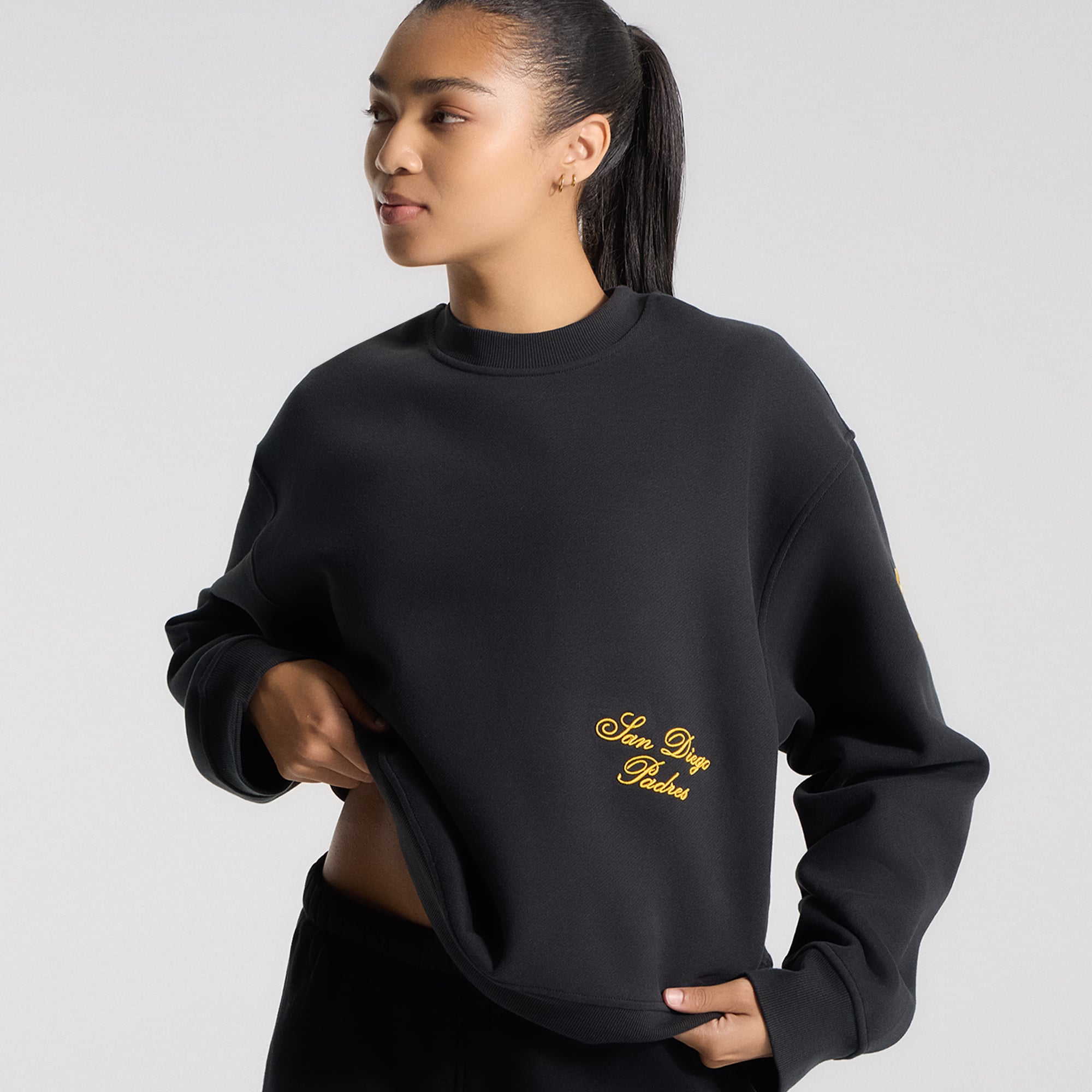 Sweat-shirt Steady State surdimensionné noir pour femme de lululemon San Diego Padres
