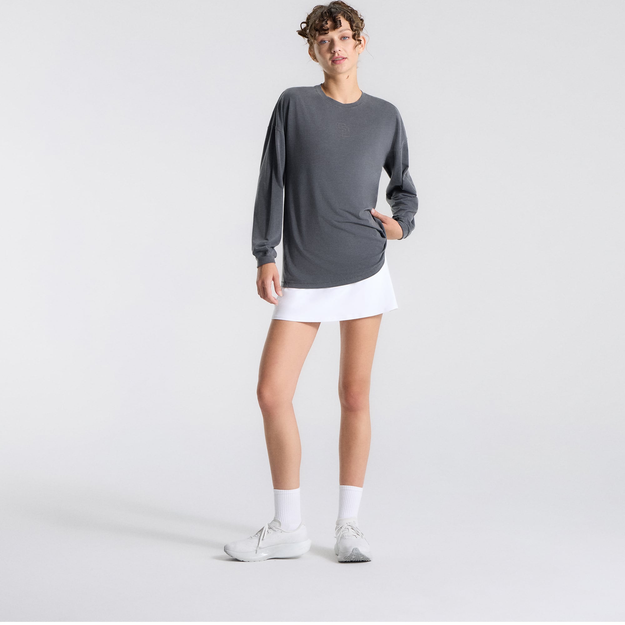 T-shirt à manches longues EasySet Relaxed-Fit gris San Diego Padres de lululemon pour femmes