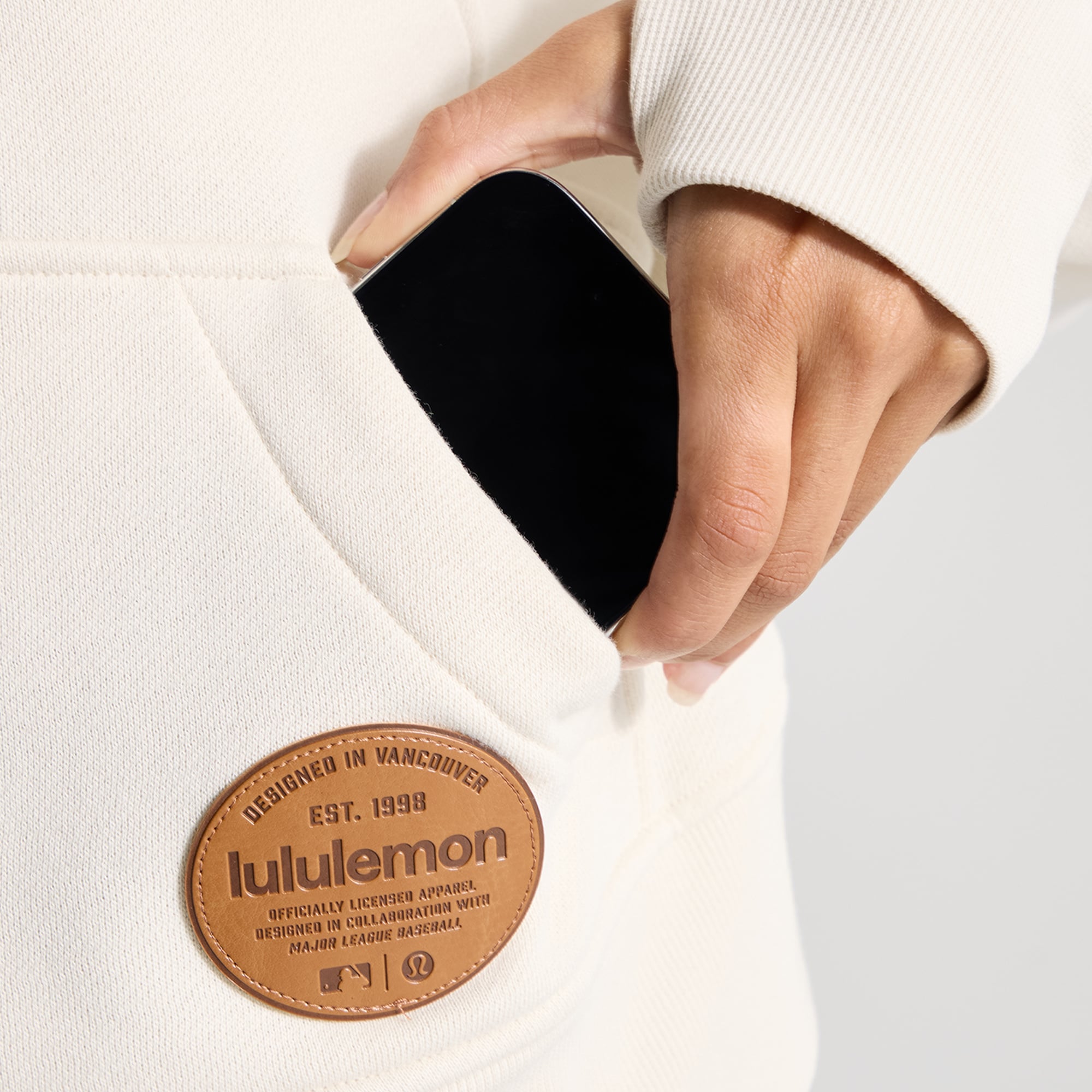 Women's lululemon Light Ivory San Diego Padres Scuba Oversized Half-Zip Hoodie