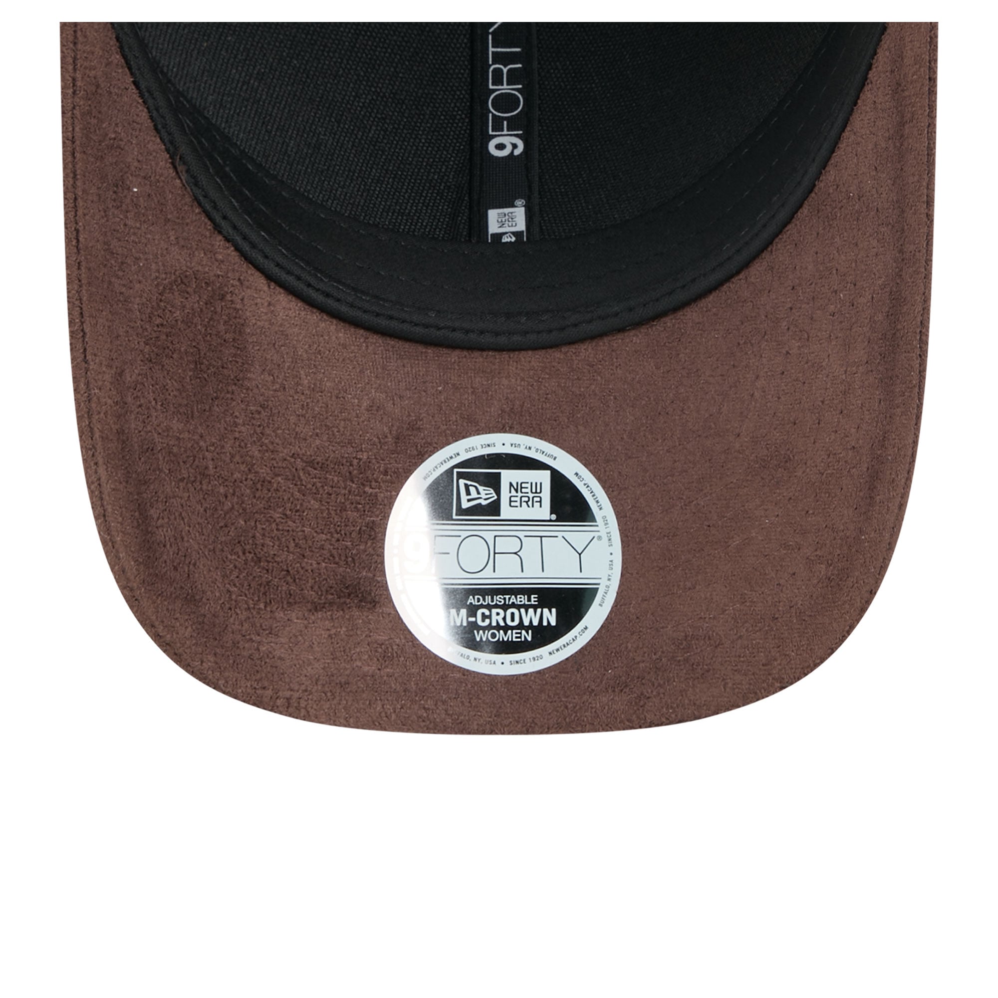 Casquette ajustable New Era 9FORTY M-Crown marron clair pour femme, San Diego Padres, en fausse laine.