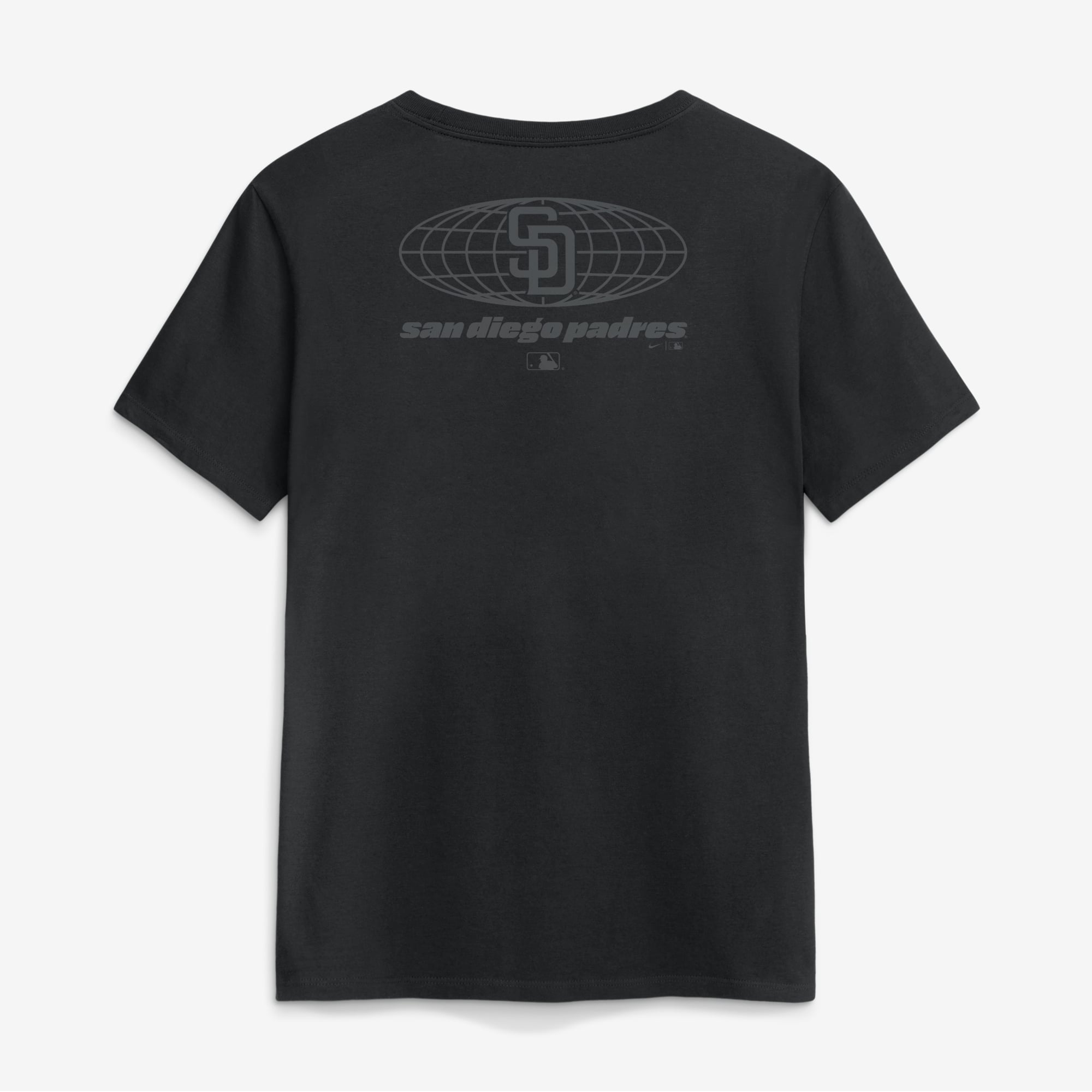Women's Nike Black San Diego Padres Globe Logo T-Shirt