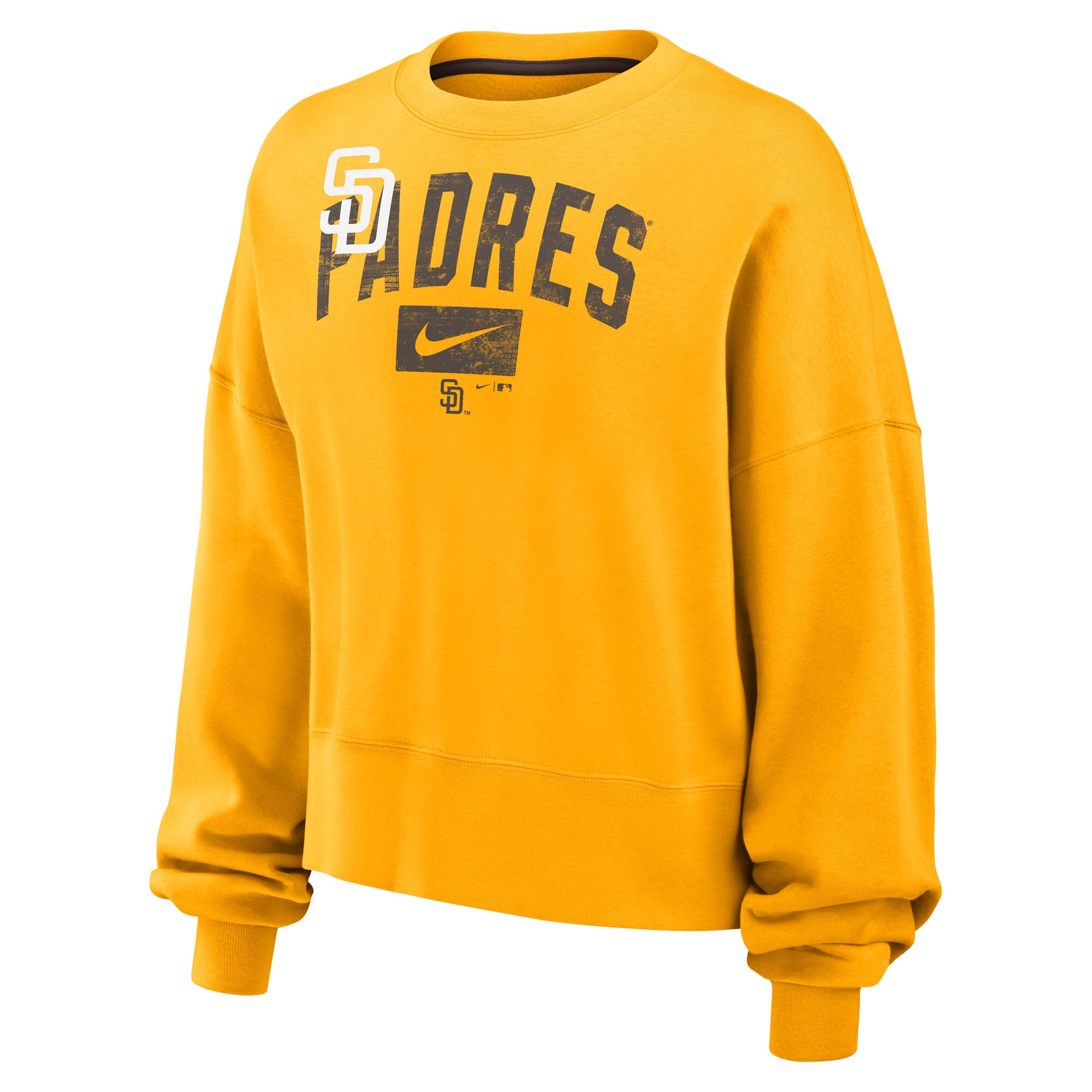 Women's Nike Gold San Diego Padres Oversized Phoenix Fleece Sweatshirt