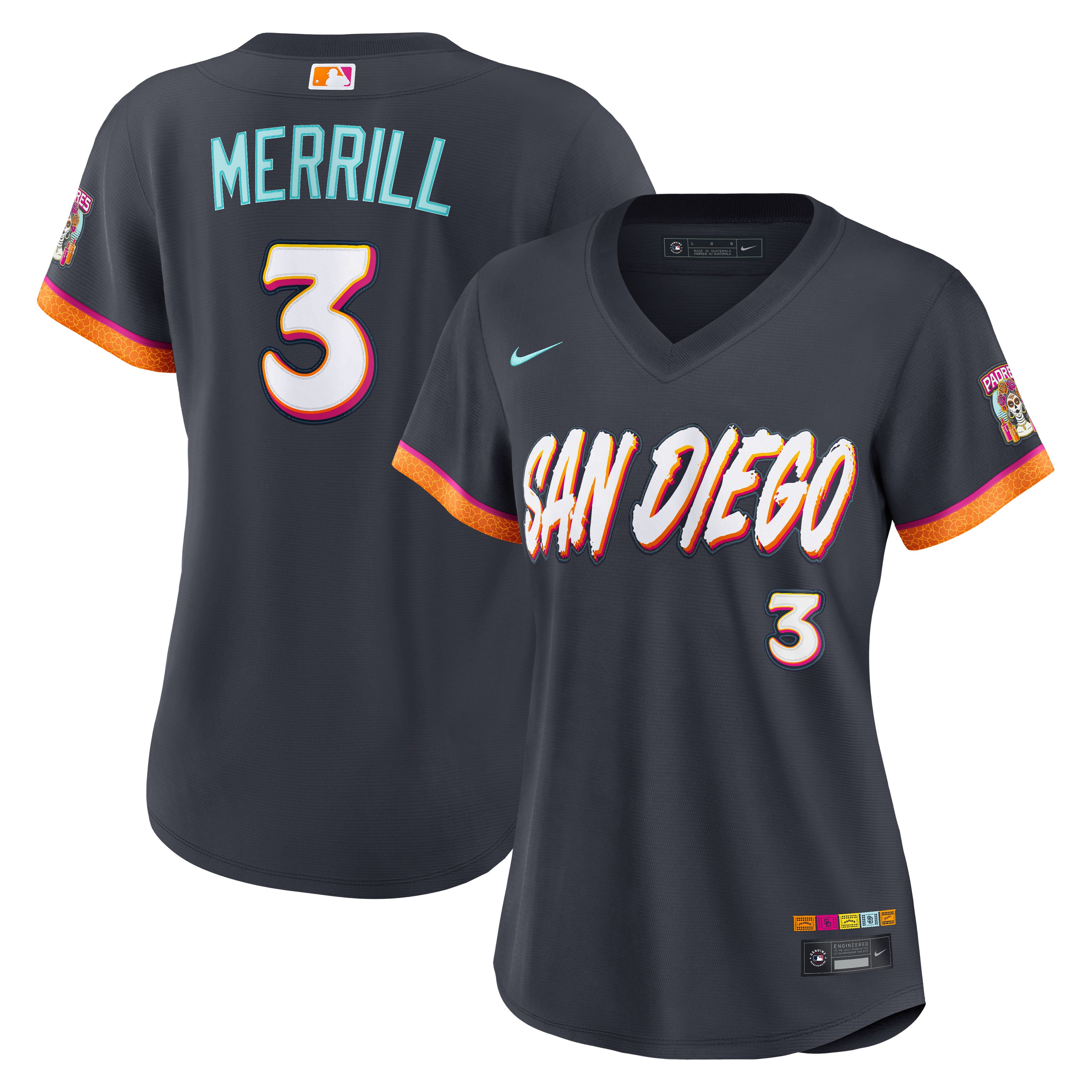 Maillot Nike Jackson Merrill Obsidian San Diego Padres 2026 City Connect Stadium pour femme