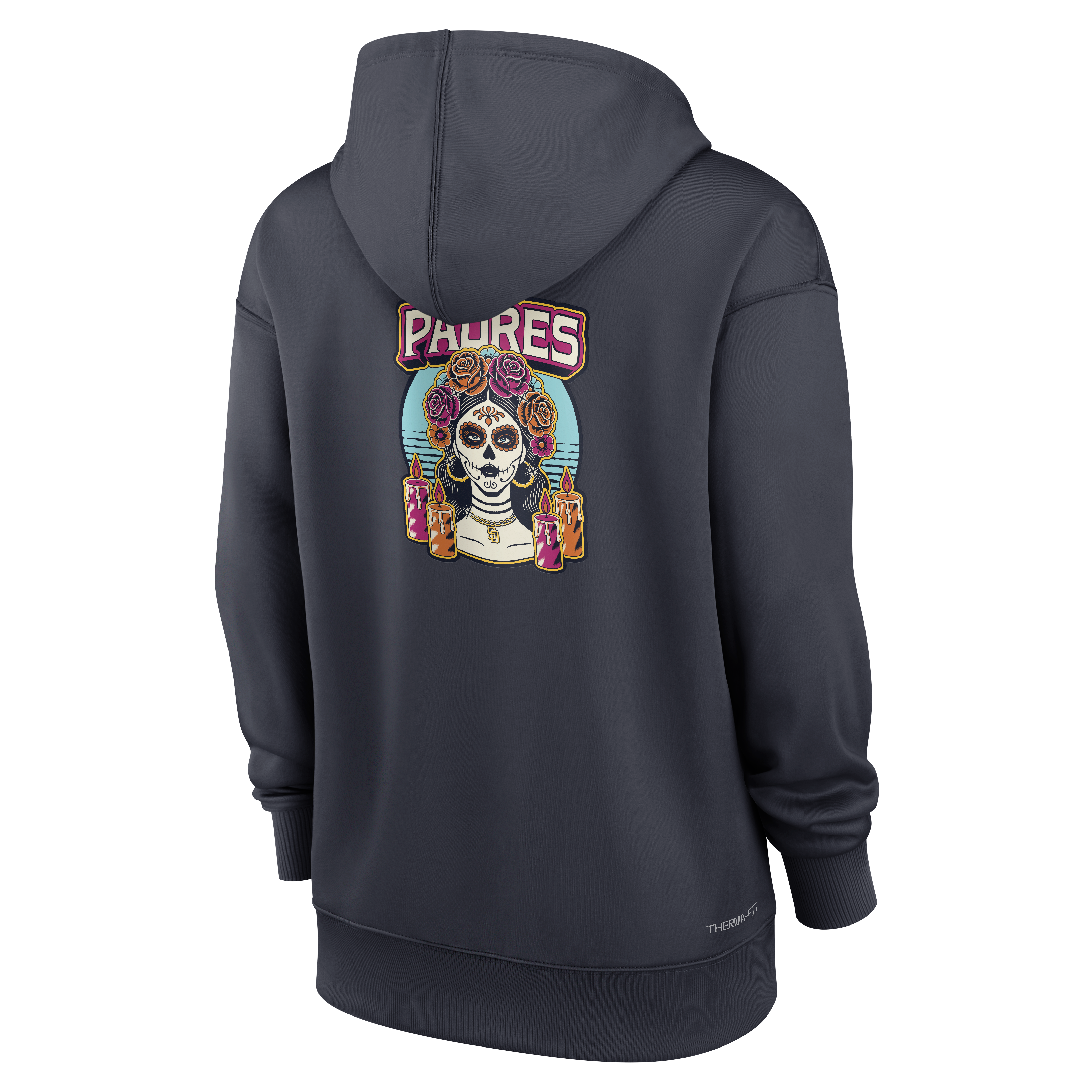 Women's Nike Obsidian San Diego Padres Authentic Collection City Connect Therma Hoodie