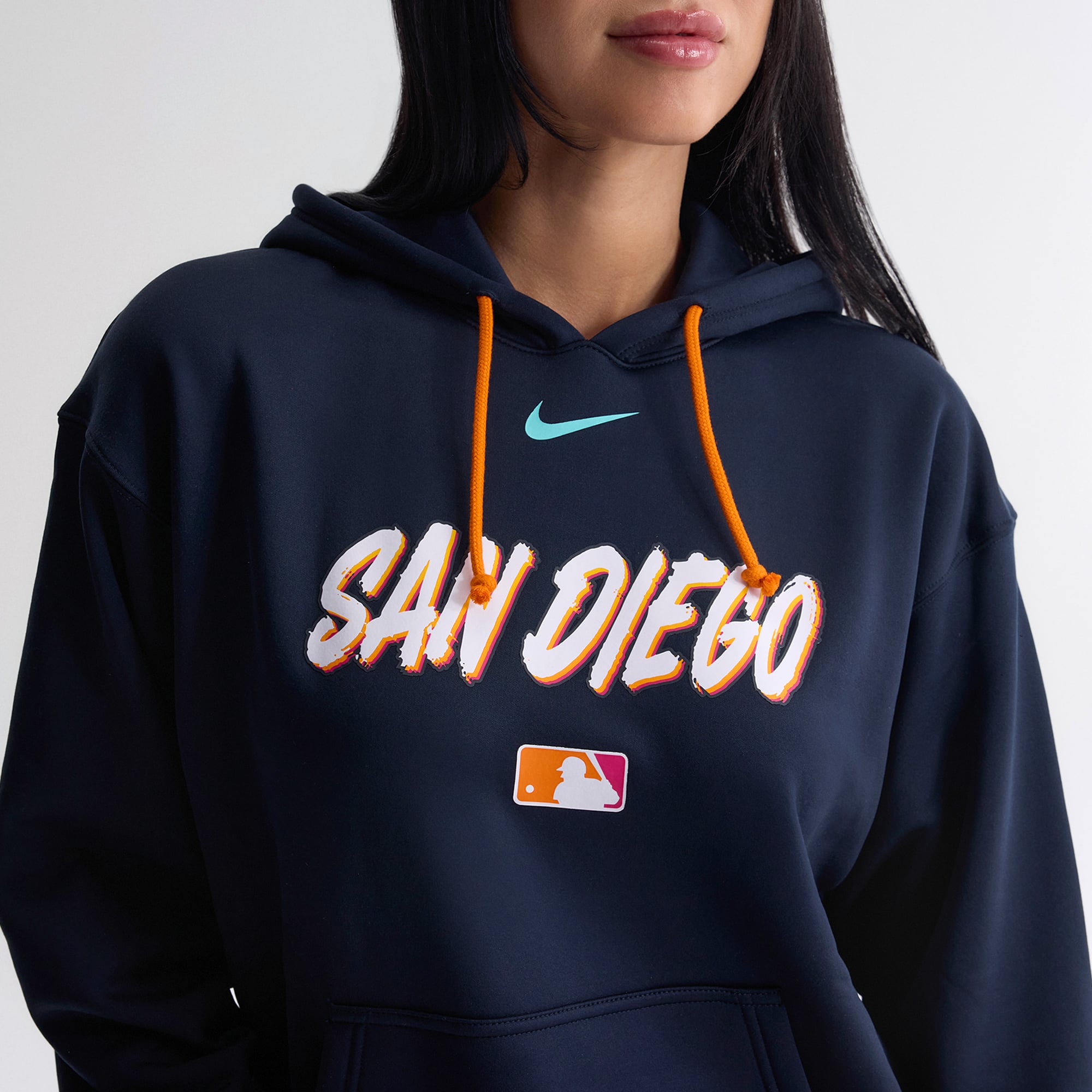 Women's Nike Obsidian San Diego Padres Authentic Collection City Connect Therma Hoodie