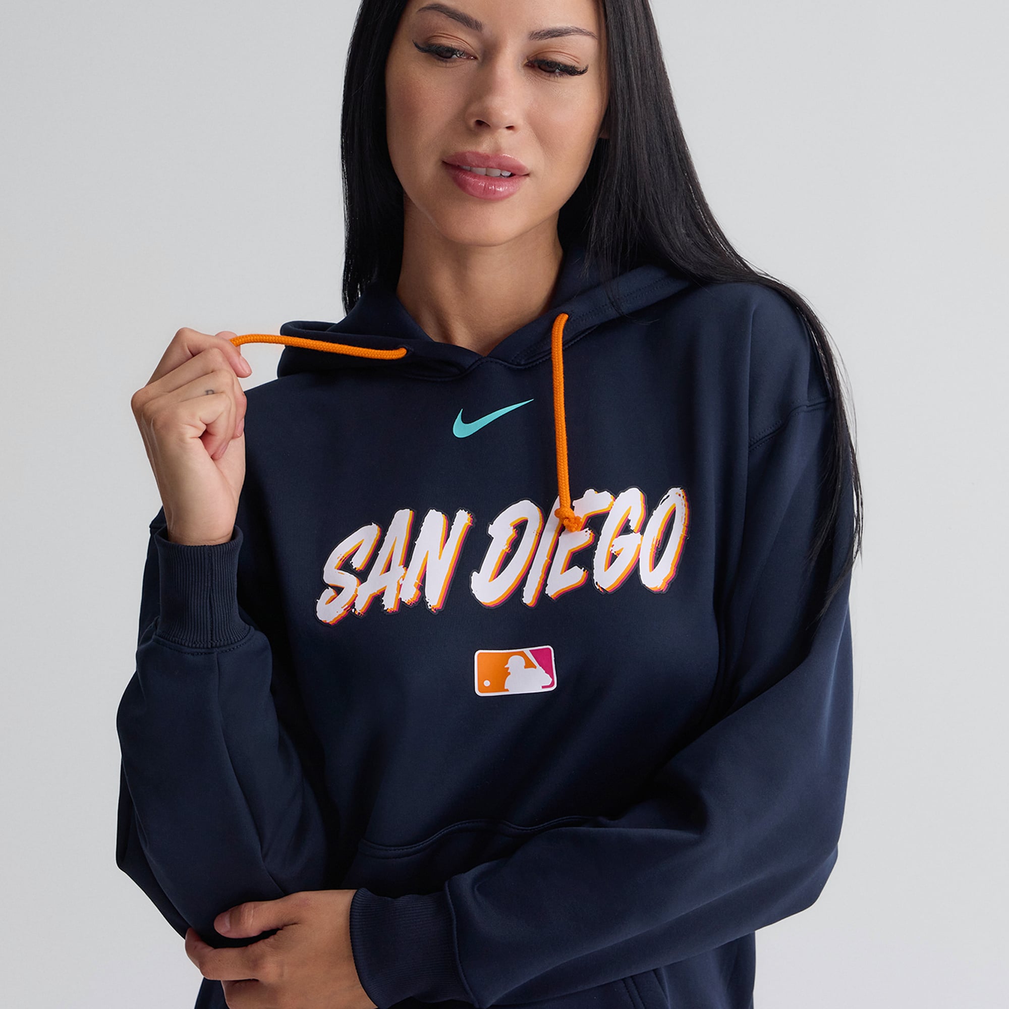 Women's Nike Obsidian San Diego Padres Authentic Collection City Connect Therma Hoodie