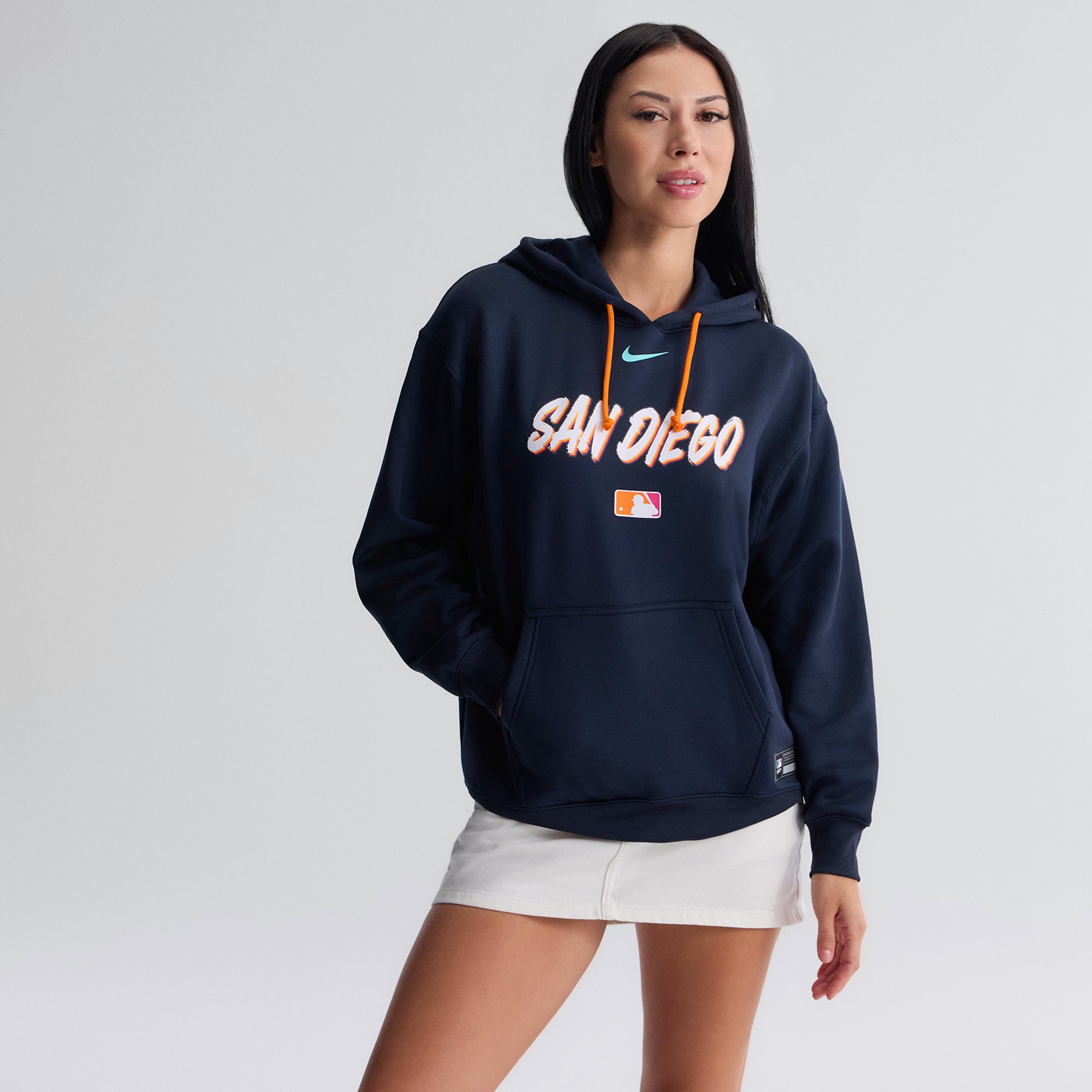 Women's Nike Obsidian San Diego Padres Authentic Collection City Connect Therma Hoodie
