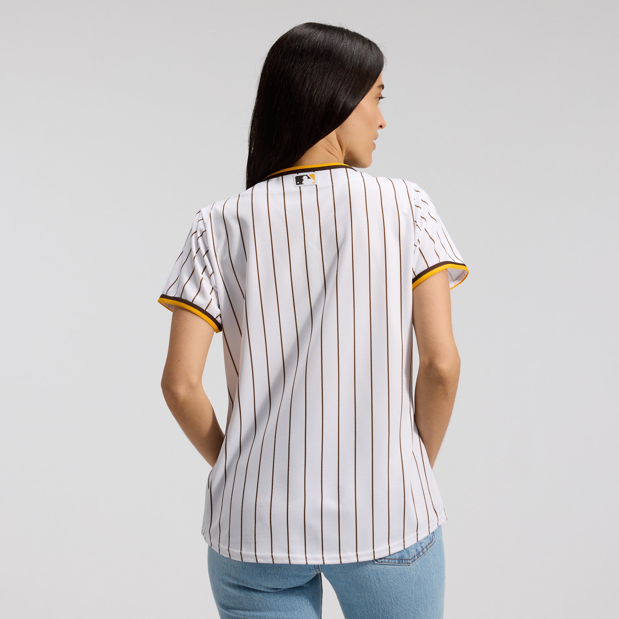 Maillot réplique domicile Nike blanc pour femme des Padres de San Diego