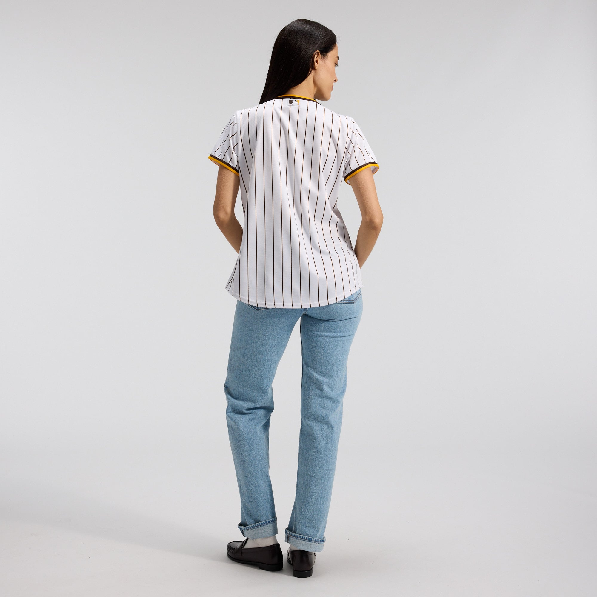 Maillot réplique domicile Nike blanc pour femme des Padres de San Diego