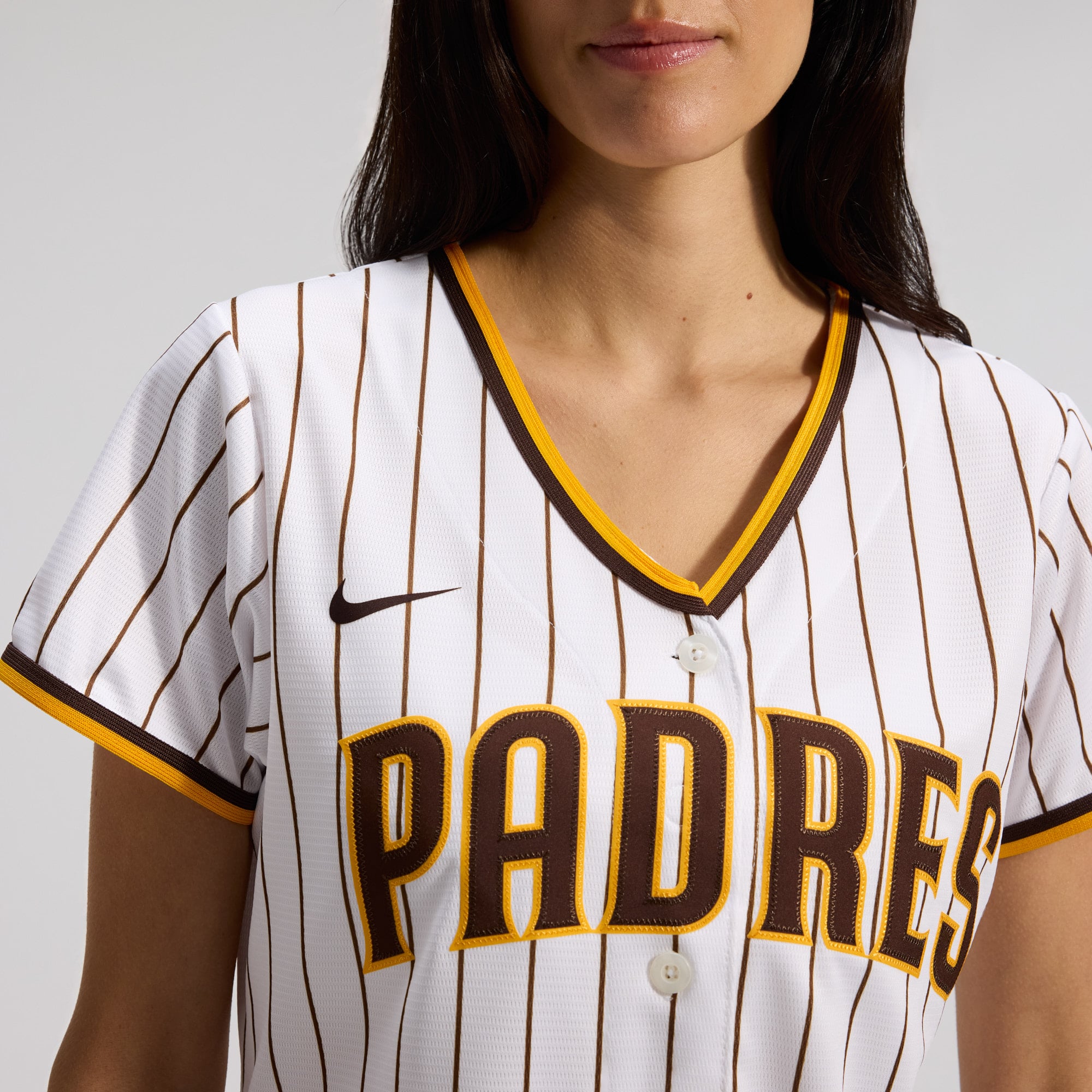 Maillot réplique domicile Nike blanc pour femme des Padres de San Diego