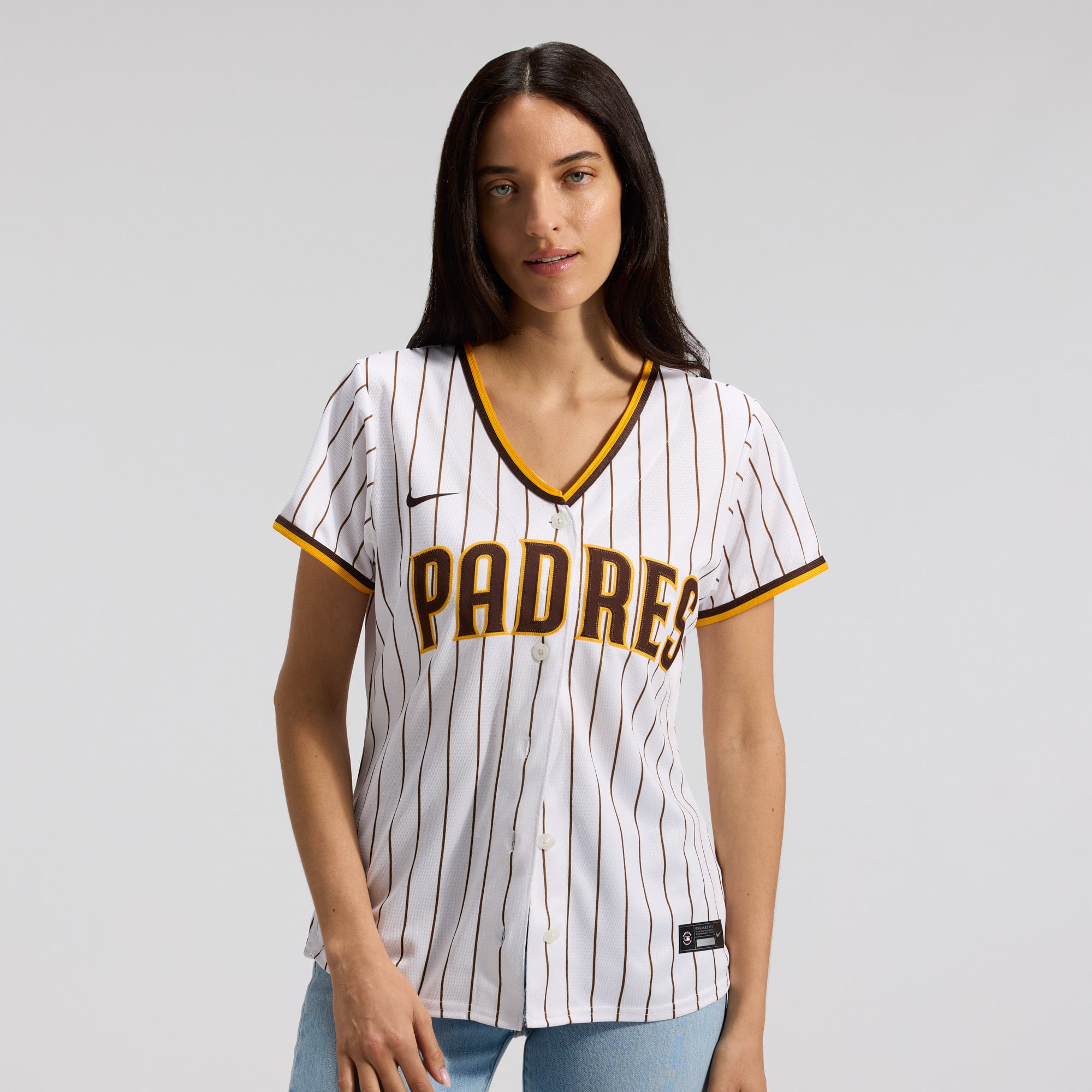 Maillot réplique domicile Nike blanc pour femme des Padres de San Diego