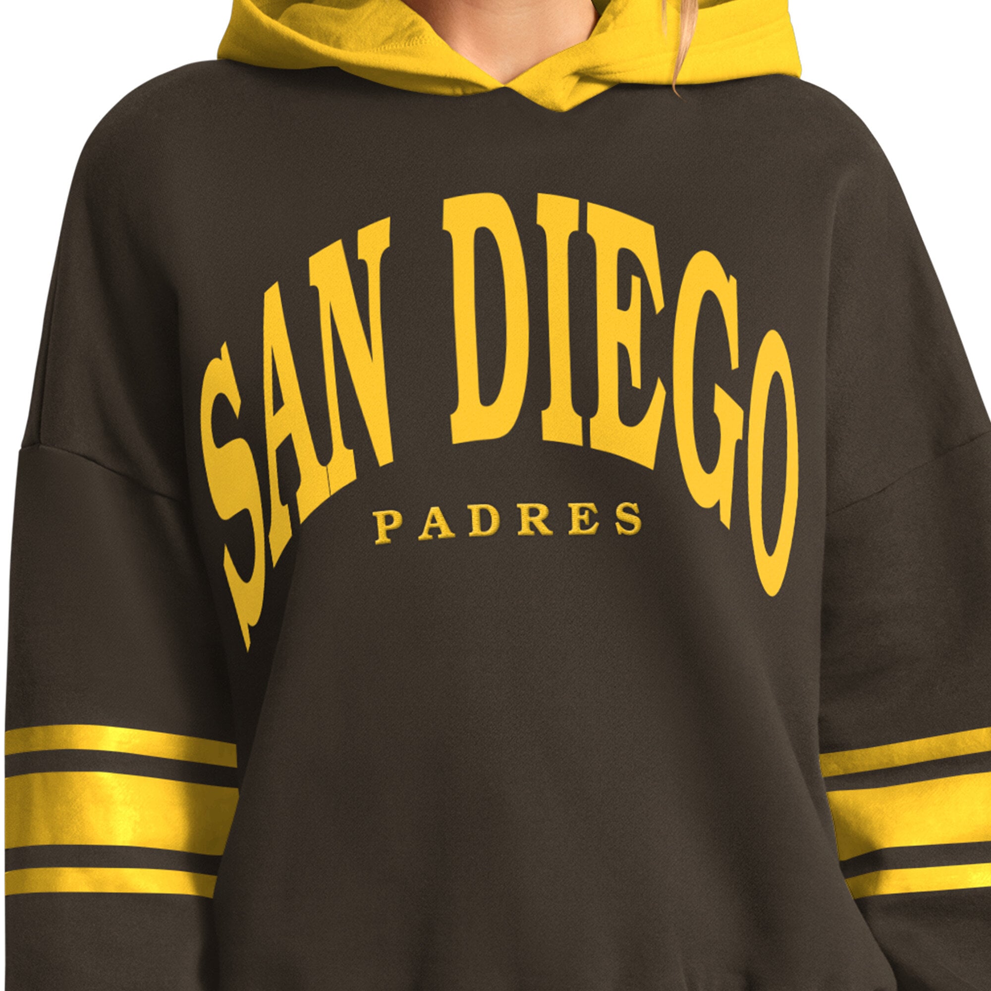 Sweat à capuche Starter marron pour femmes, San Diego Padres, meilleur entraîneur