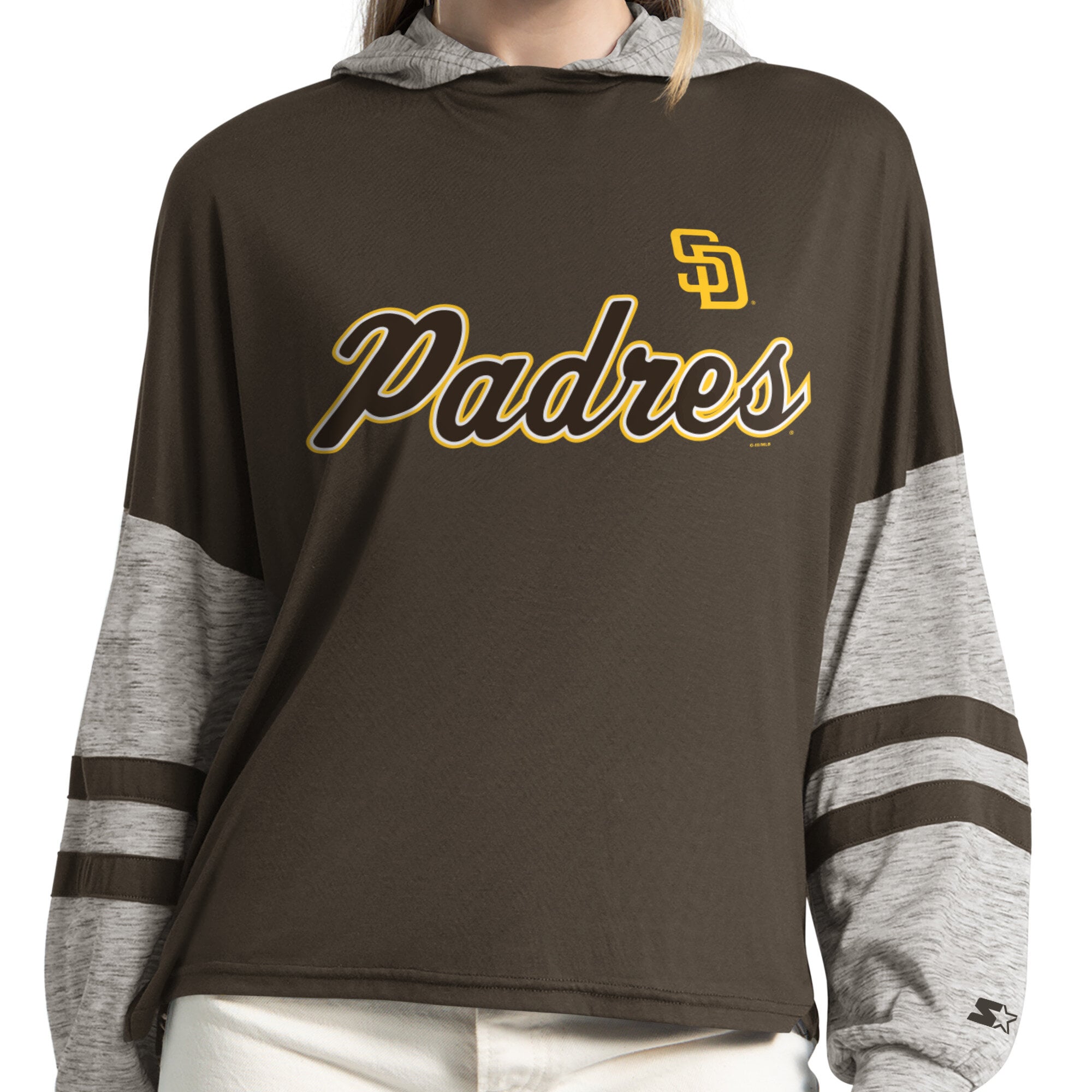 Sweat à capuche léger marron Starter pour femmes, San Diego Padres Fuel Up