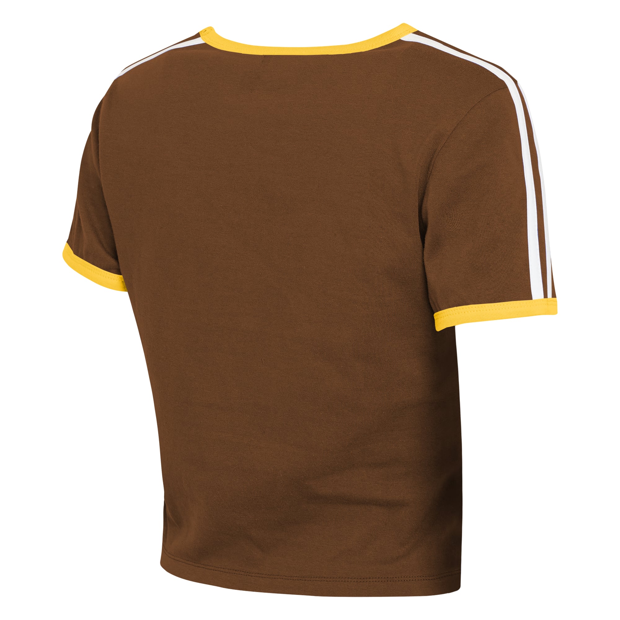 T-shirt court rétro à manches courtes pour femme WEAR by Erin Andrews Brown San Diego Padres