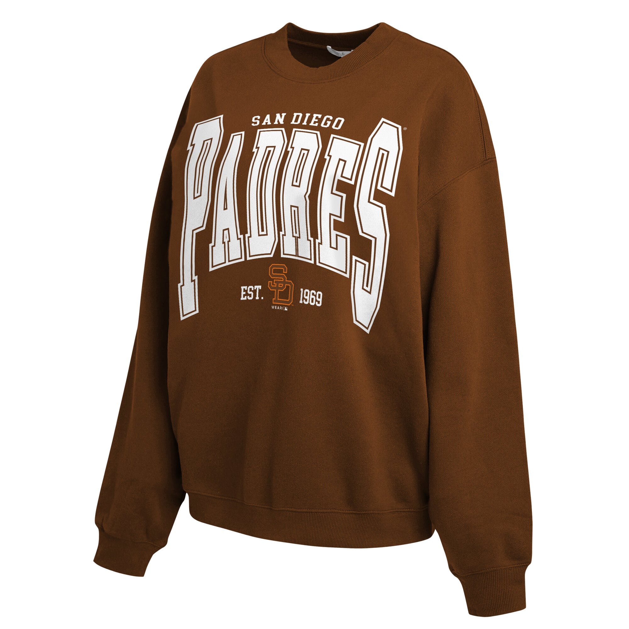 Sweat-shirt polaire oversize des Padres de San Diego, collection femme WEAR by Erin Andrews Brown
