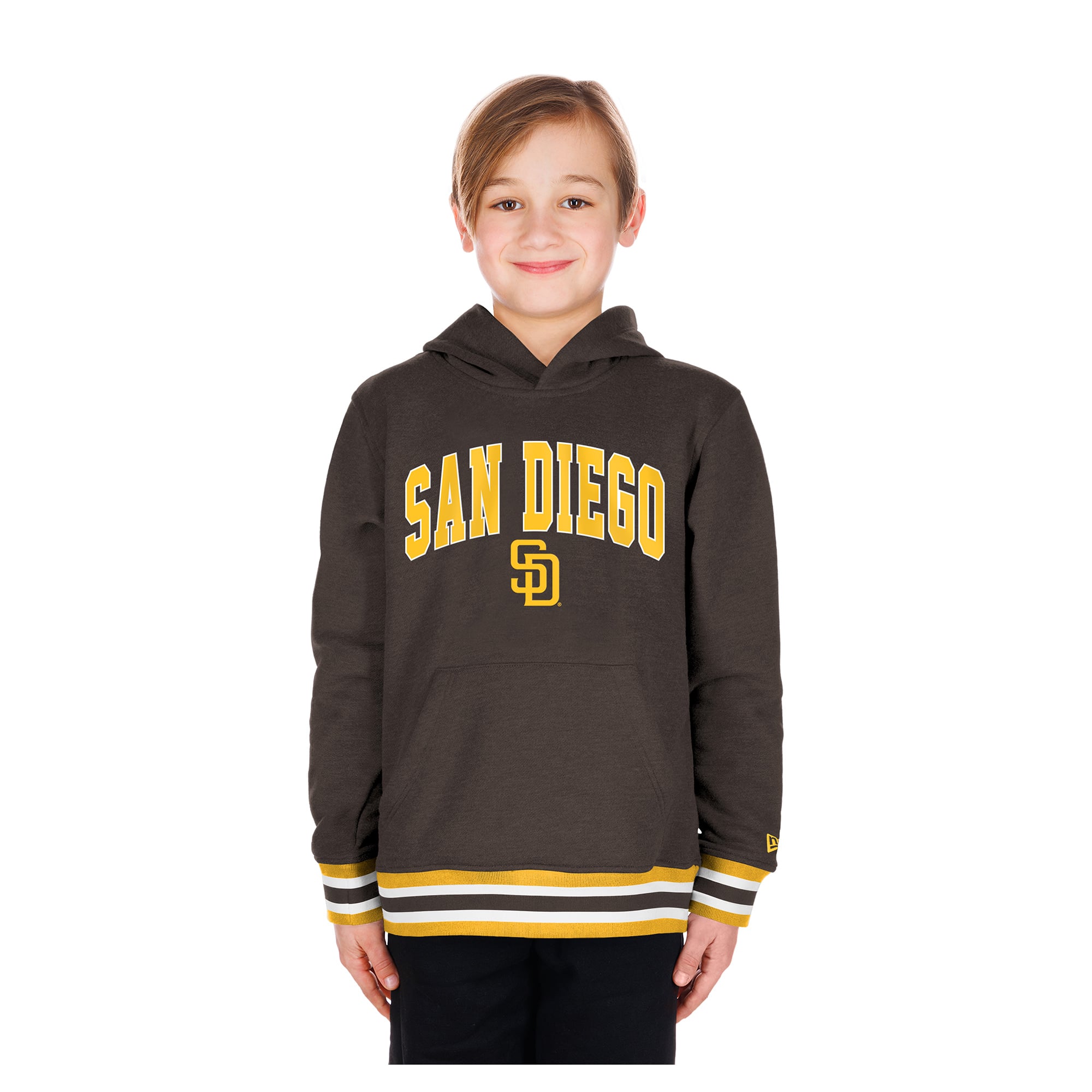 Sweat à capuche New Era marron San Diego Padres pour jeunes