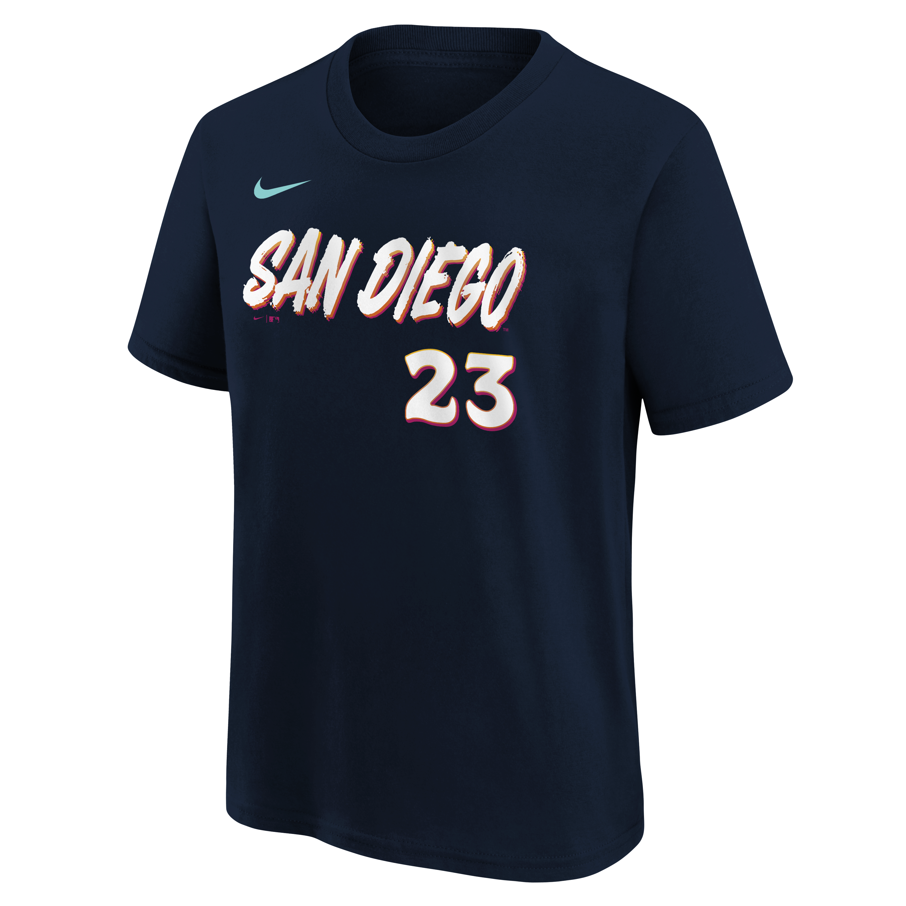 T-shirt Nike enfant Fernando Tatis Jr. Obsidian San Diego Padres 2026 City Connect avec nom et numéro