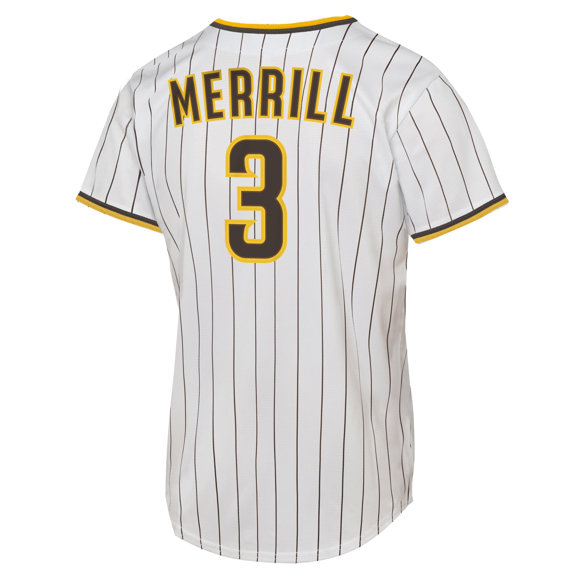 Maillot réplique domicile Nike Jackson Merrill blanc des Padres de San Diego pour enfant