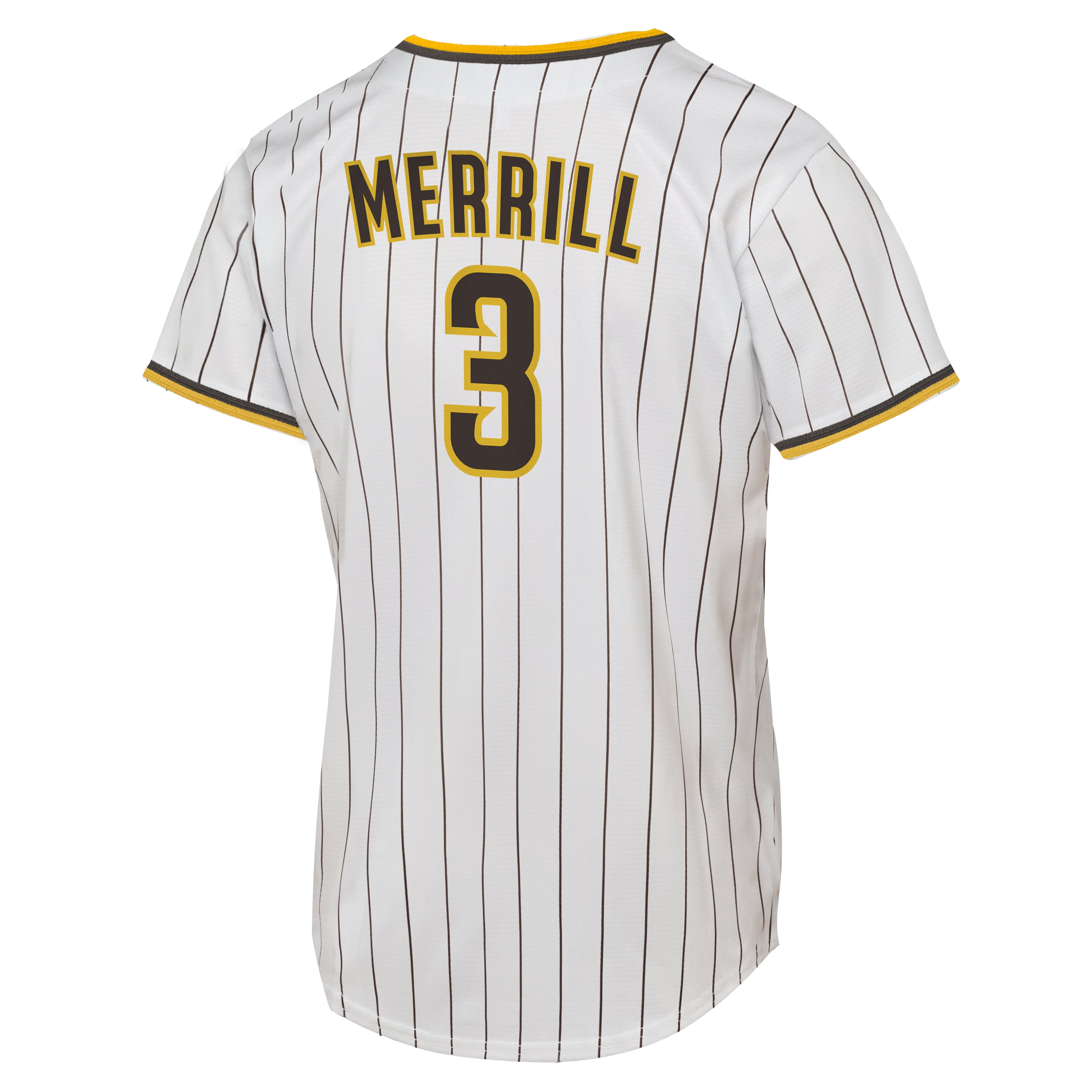 Maillot réplique domicile Nike Jackson Merrill blanc des Padres de San Diego pour enfant