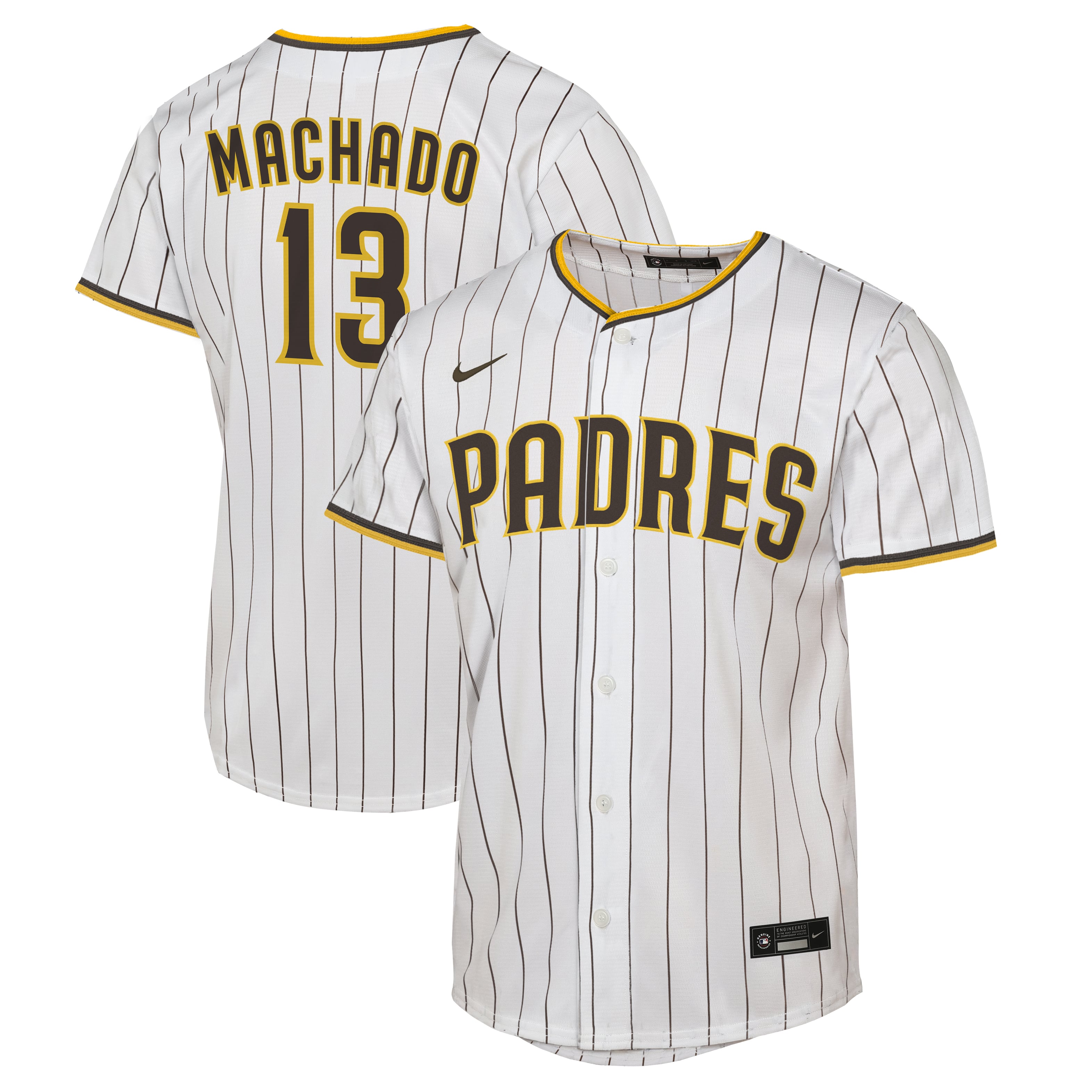 Maillot réplique domicile blanc des Padres de San Diego, Nike Manny Machado, pour enfant