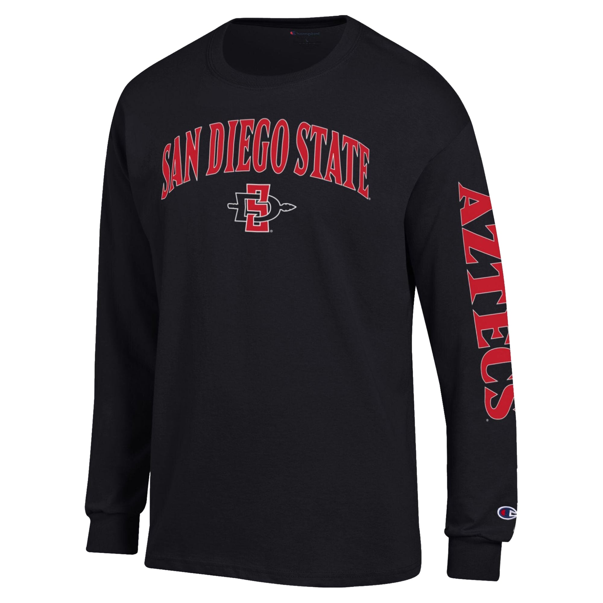 Men's Champion Black San Diego State Aztecs Arch Logo Long Sleeve T-Shirt