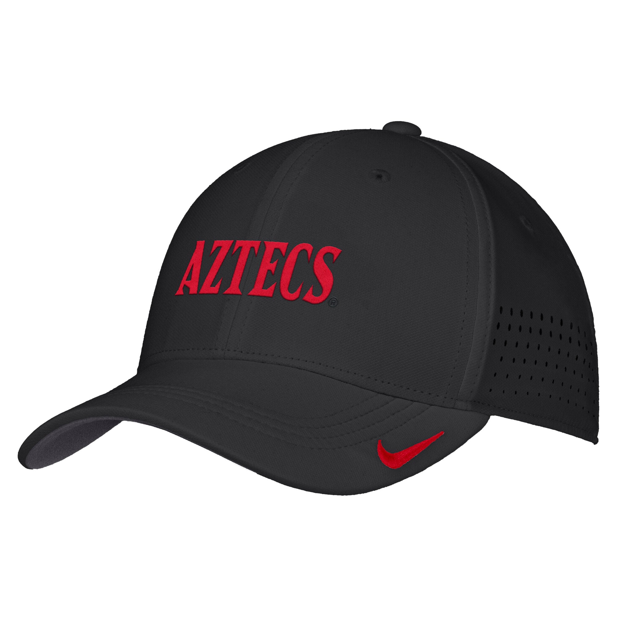 Casquette Nike rouge San Diego State Aztecs 2026 On-Field AeroBill SwooshFlex Dri-FIT pour homme