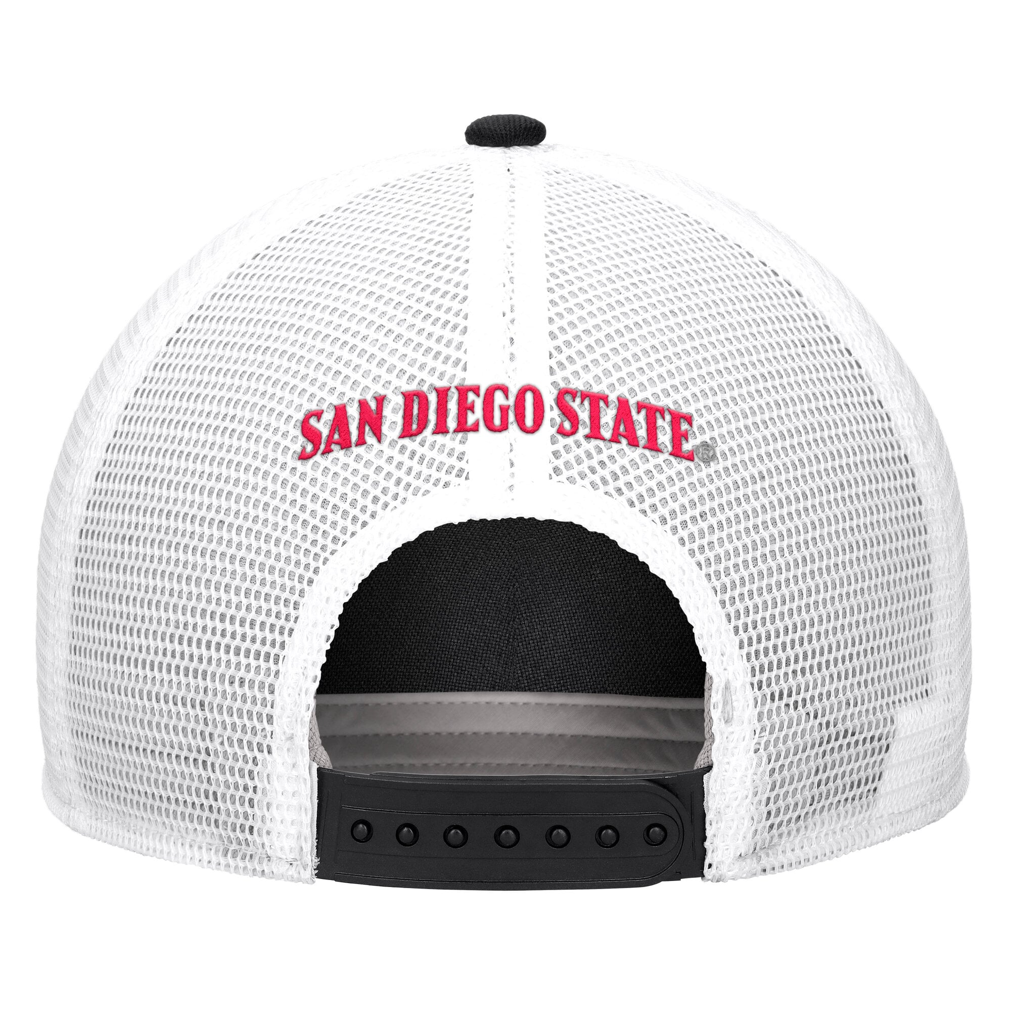 Men's Nike Black San Diego State Aztecs 2026 On-Field Rope Adjustable Trucker Hat