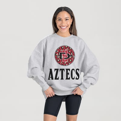 San Diego State Aztecs Gameday Couture Women's Premium Fleece Pullover Sweatshirt - Ash