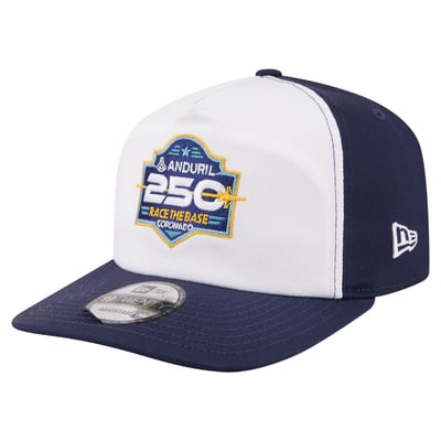 NASCAR New Era Race The Base 19TWENTY Adjustable Hat - White/Navy
