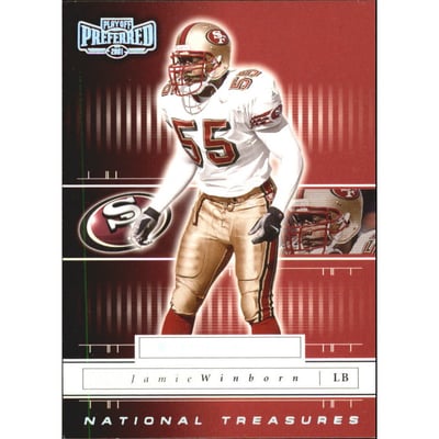 2001 Playoff Preferred National Treasures Silver #185 Jamie Winborn