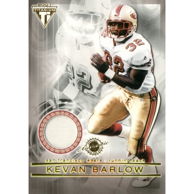 2001 Titanium Double Sided Jerseys Patches #30 Kevan Barlow/Cedric Wilson