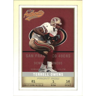 2002 Fleer Authentix Front Row #80 Terrell Owens