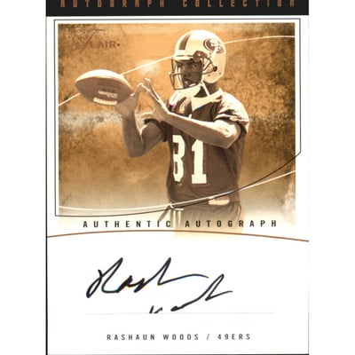2004 Flair Autograph Collection Bronze #ACRAW Rashaun Woods/350