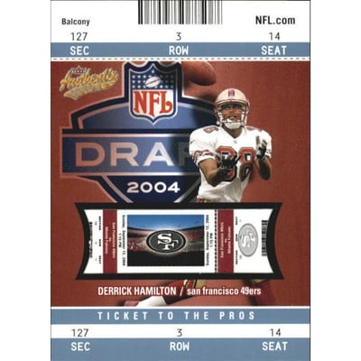 2004 Fleer Authentix Balcony Blue #129 Derrick Hamilton