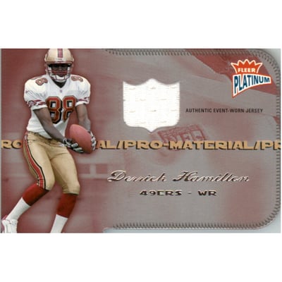 2004 Fleer Platinum Pro Material Jerseys Die Cut #PMDH2 Derrick Hamilton