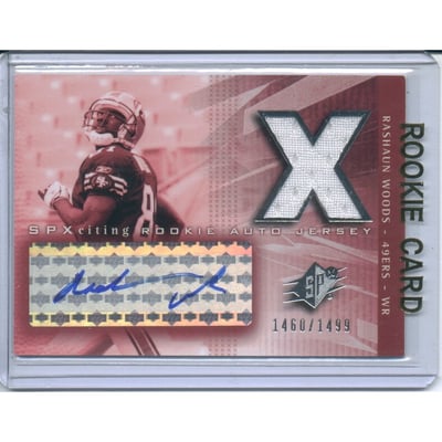 2004 SPx #211 Rashaun Woods JSY AU RC