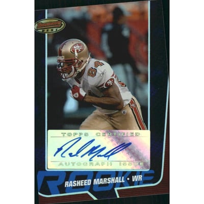 2005 Bowman's Best Blue #151 Rasheed Marshall AU