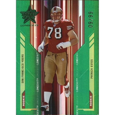 2005 Leaf Rookies and Stars Longevity Emerald #186 Patrick Estes