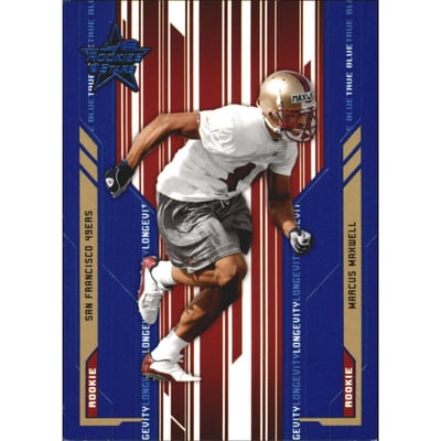 2005 Leaf Rookies and Stars Longevity True Blue Parallel #184 Marcus Maxwell