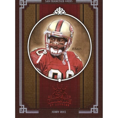 2005 Throwback Threads Gridiron Kings Framed Red #14 Jerry Rice