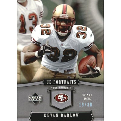 2005 UD Portraits Platinum #83 Kevan Barlow