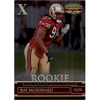 2007 Donruss Gridiron Gear Gold Holofoil X's #175 Ray McDonald