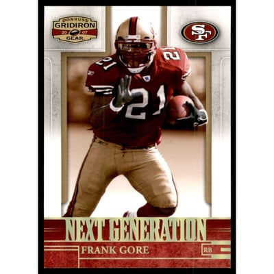 2007 Donruss Gridiron Gear Next Generation Gold Holofoil #12 Frank Gore