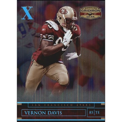 2007 Donruss Gridiron Gear Platinum Holofoil X's #46 Vernon Davis