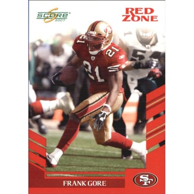 2007 Score Red Zone #121 Frank Gore