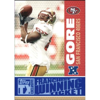 2007 Topps TX Exclusive Franchise Winning Ticket Silver #FG Frank Gore