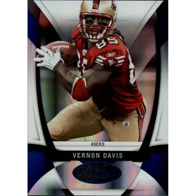 2009 Certified Mirror Blue #106 Vernon Davis